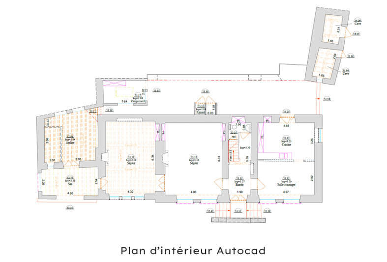 Plan d’intérieur autocad