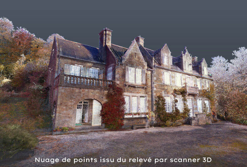 Nuage de points issu du relevé par scanner 3D