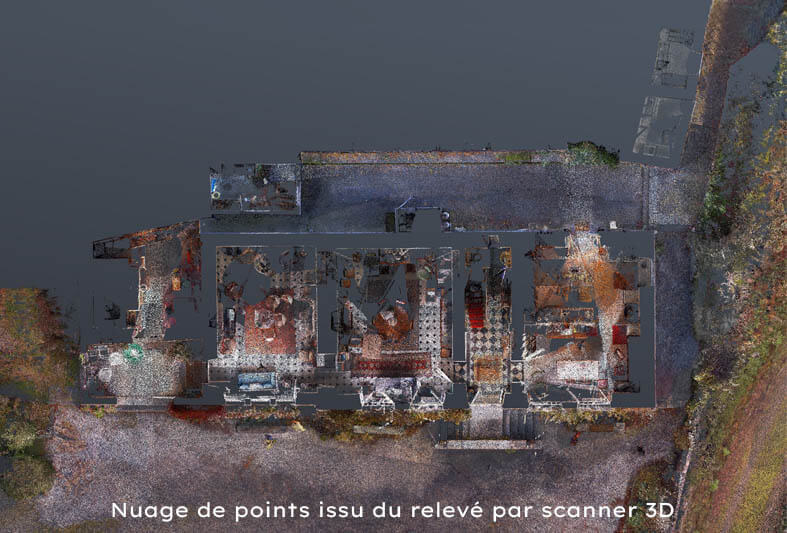 Nuage de points issu du relevé par scanner 3D